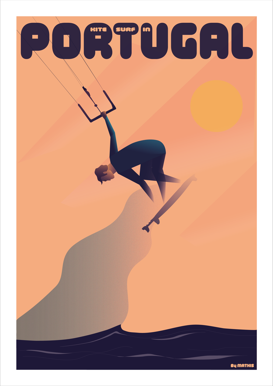 Kitesurfing Poster Portugal