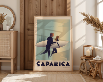 Caparica Surf Couple Poster