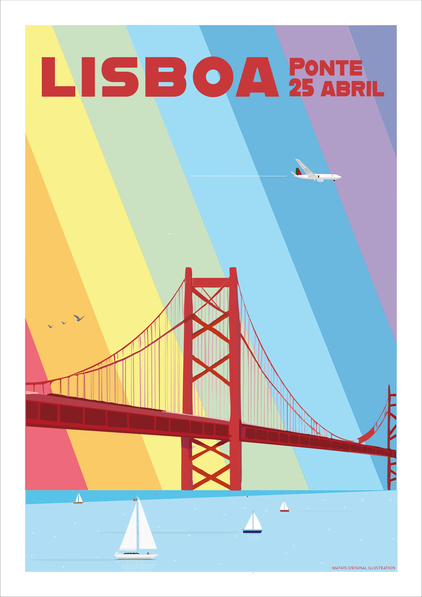 Lisbon Colourful Poster