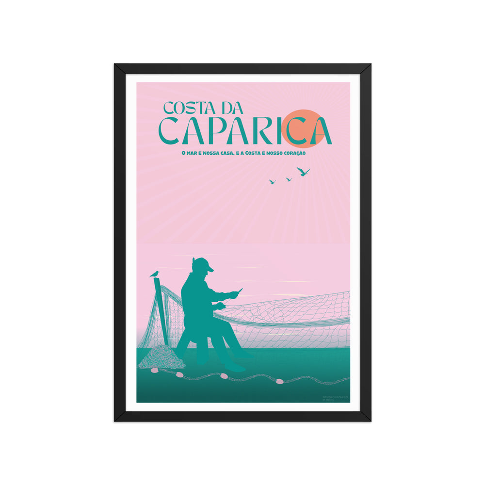 Framed Caparica Fisherman Poster