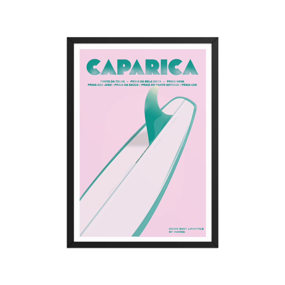 Framed Caparica Surf Girl Poster