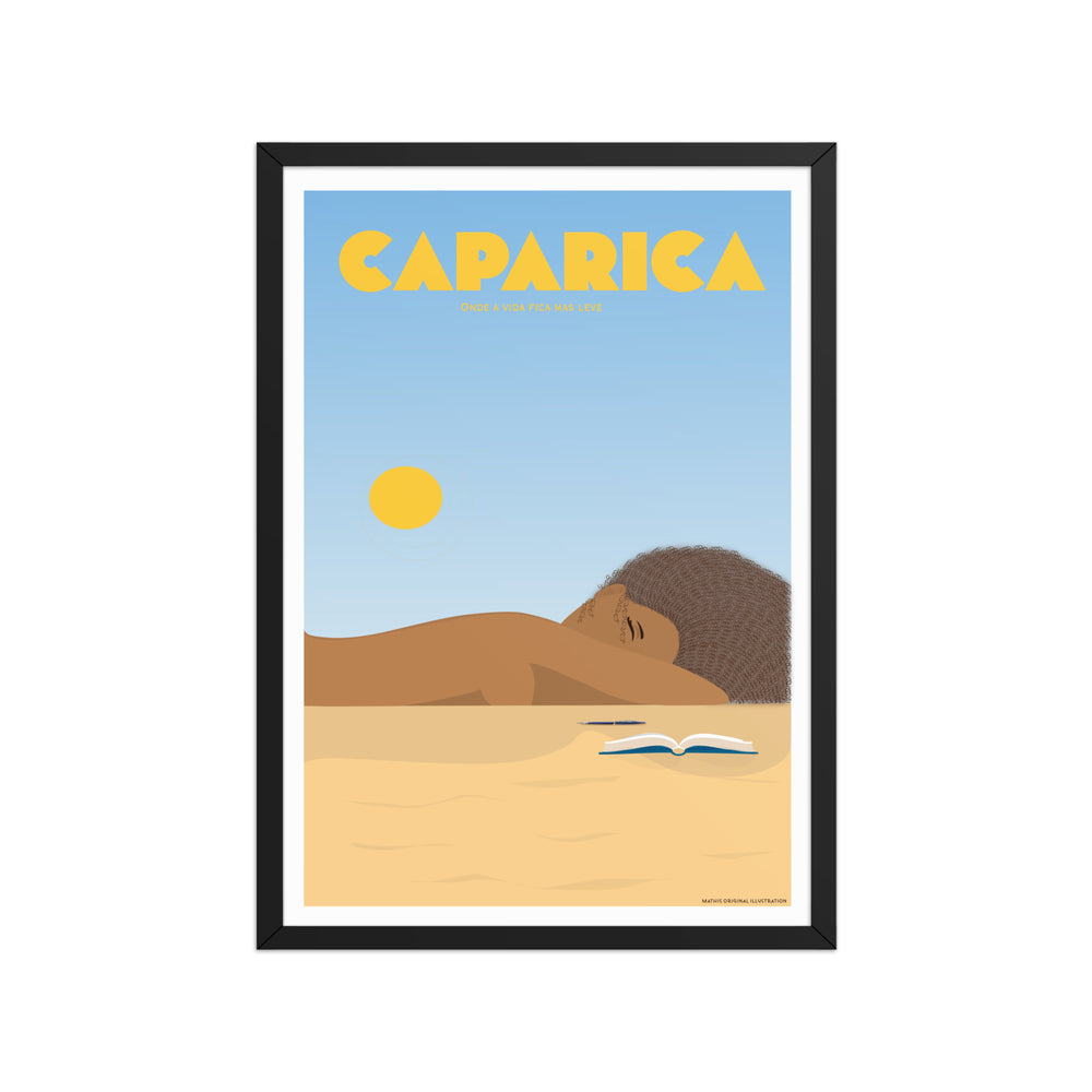 Framed Caparica Beach Life Poster