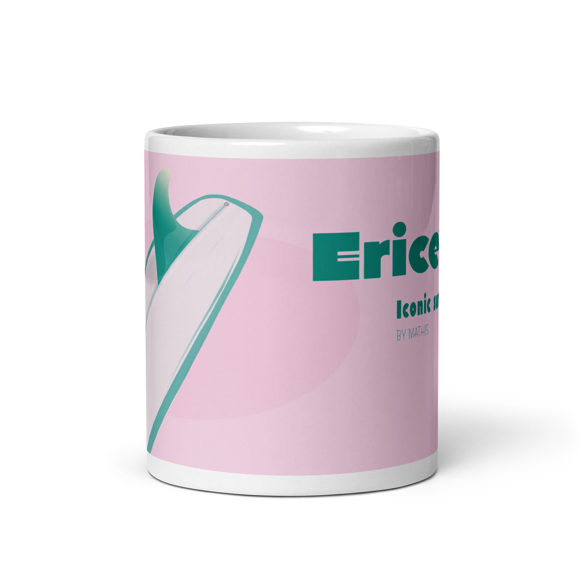 Ericeira Boardwalk Mug white ceramic mug with hand-drawn Ericeira illustration by MATHIS